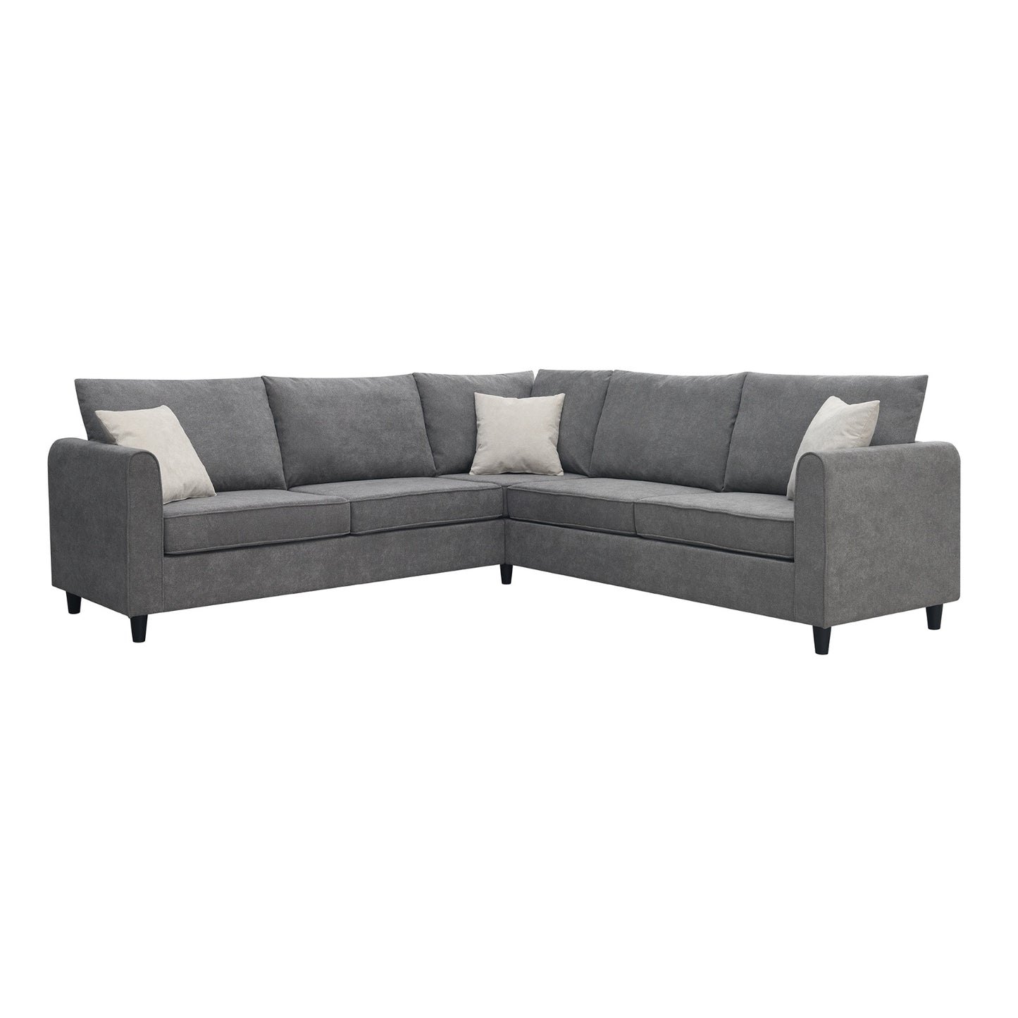 New 91 91 Modern L-Shape Sectional Sofa Upholstered Living Room Couch