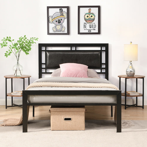 Twin Size Metal Bed Sturdy System Metal Bed Frame ,Modern Style And Comfort To Any Bedroom