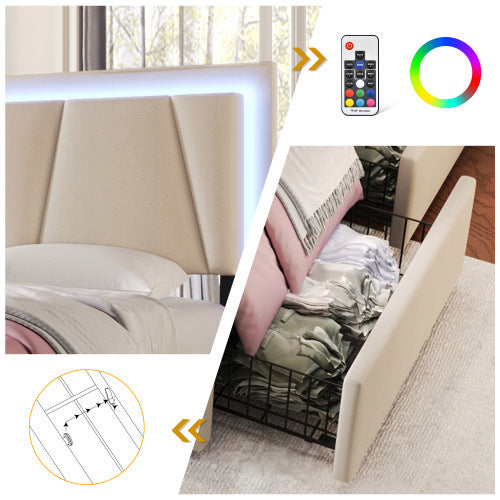 Wooden Storage Bed Bed Frame Size 90cmx200cm