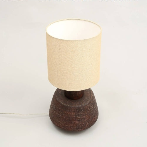 Handcrafted Artisanal Decorative Table Lamp With Wooden BaseFor Living Room-Bedroom-Home Decor-Tabletop-13X13X26.5