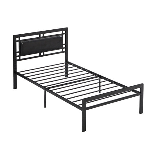 Twin Size Metal Bed Sturdy System Metal Bed Frame ,Modern Style And Comfort To Any Bedroom