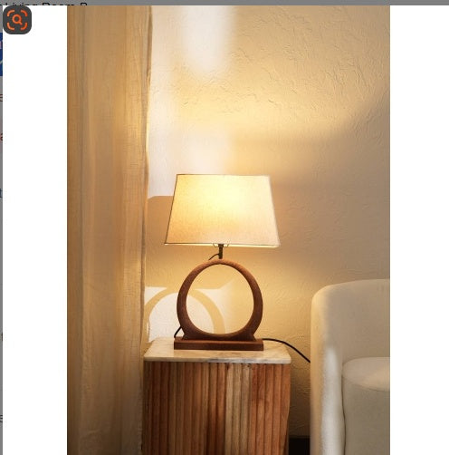 Decorative Table Lamp With Wooden Base For Living Room-Bedroom-Home Decor-Table Decor-15X10X21