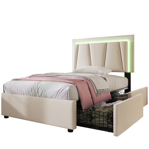 Wooden Storage Bed Bed Frame  Size  90cmx200cm
