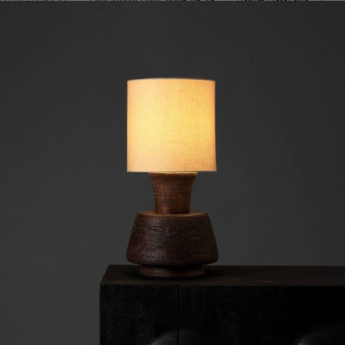 Handcrafted Artisanal Decorative Table Lamp With Wooden BaseFor Living Room-Bedroom-Home Decor-Tabletop-13X13X26.5
