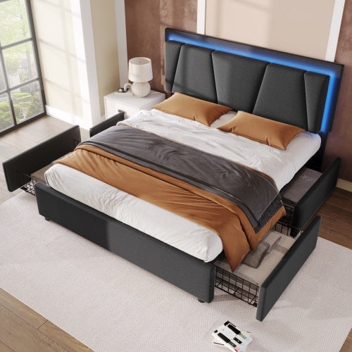 Wooden Storage Bed Bed Frame   Size  160cmx200cm