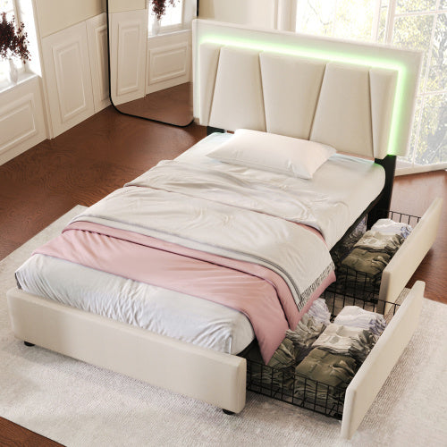 Wooden Storage Bed Bed Frame  Size  90cmx200cm