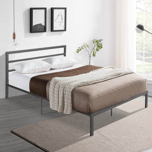 Twin Size Metal Bed Sturdy System Metal Bed Frame ,Modern Style And Comfort To Any Bedroom